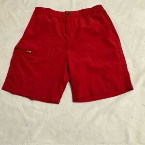 Pinkbomb Men's Red Casual Pocketed Golf Shorts